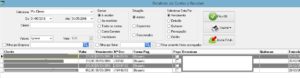janela do relatório de contas a receber Sistema Rz ERP