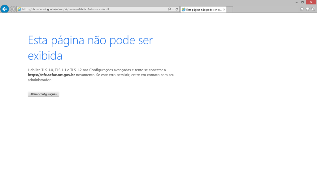pagina não pode ser exibida